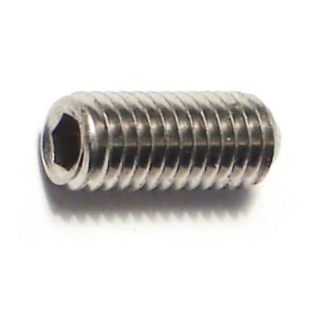 Midwest Fastener 5mm-0.8 x 12mm A2 Stainless Steel Coarse Thread Cup Point Hex Socket Headless Set Screws 8PK 79671